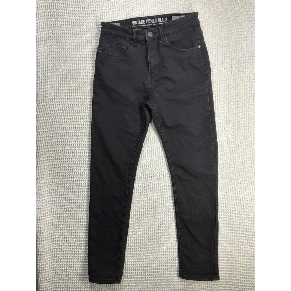 Grunge Mens Vintage Genes Black Slim Fit Jeans 30x30 Black
